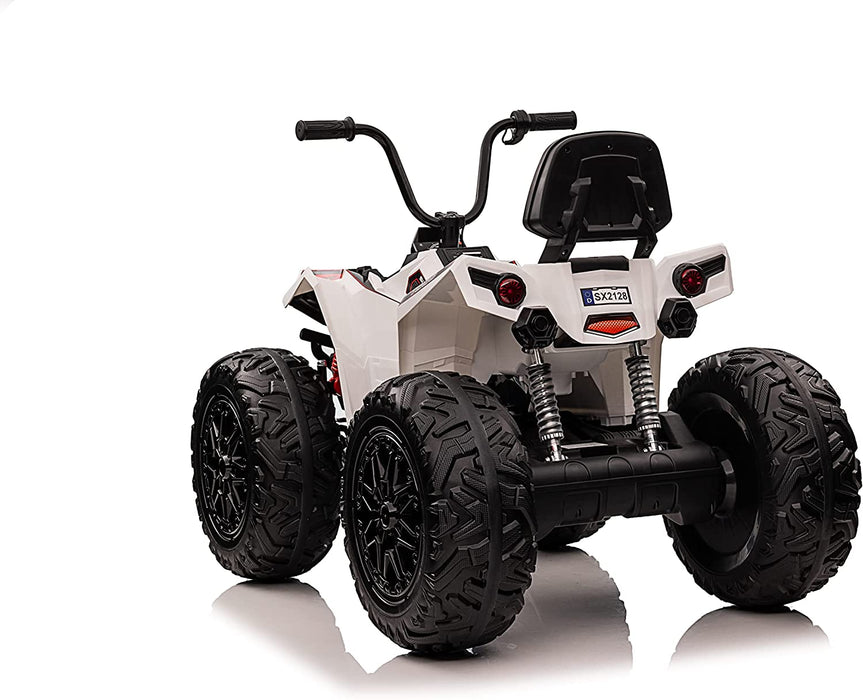 Voltz Toys 24V 4x4 逼真越野怪獸 ATV 騎乘車帶油門、剎車踏板和橡膠輪胎