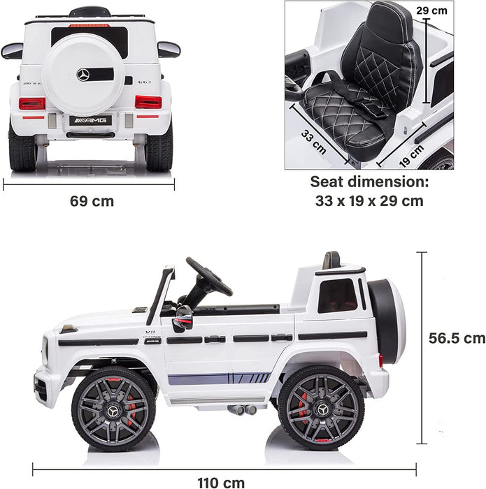Voltz Toys 12V 授權梅賽德斯-奔馳 AMG G63 可騎乘汽車帶遙控和真皮座椅