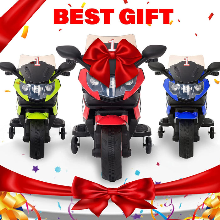 Voltz Toys 6V 兒童摩托車騎車帶訓練輪、逼真的燈光和聲音