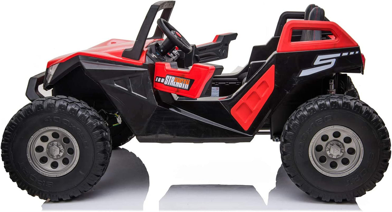 Voltz Toys 2 座 24V 沙丘越野車越野 UTV 車載帶遙控器和橡膠輪胎
