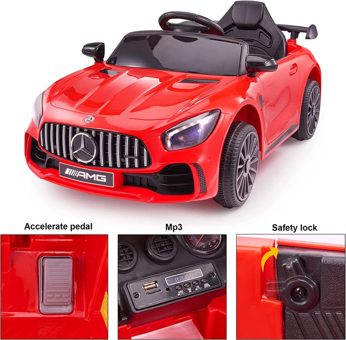 Voltz Toys 12V Licensed Mercedes-Benz AMG GTR ride on car with Remote Control. 2 Seater Ride on Car