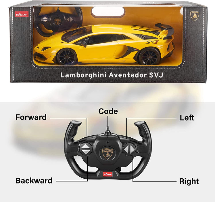 Rastar 1:14 Lamborghini Aventador SVJ Remote Control Car with Working Lights