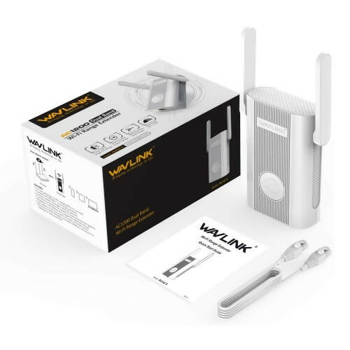 WAVLINK AC1200 WiFi Extender, Dual Band WiFi Range Extender with 2 Antennas, Signal WiFi Booster Repeater/AP Mode, Plug and Play, WPS - WN575A4