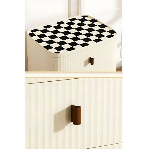 Modern Bedside Table, Multifunction Finishing Cabinet, Plastic Nightstand with 2 Drawers