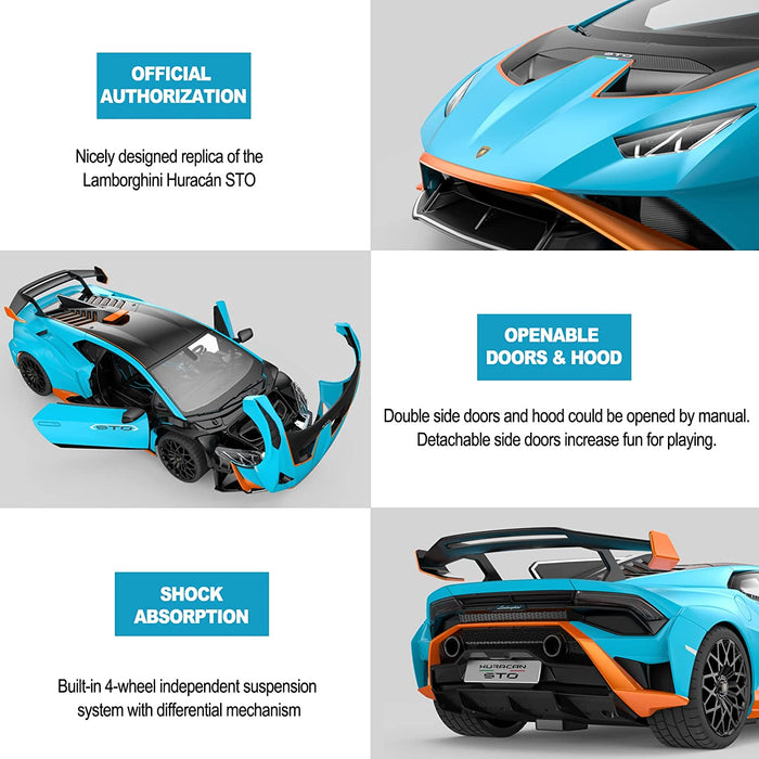 Rastar 1:14 Lamborghini Huracan STO Remote Control Car with Open Doors and Working Lights