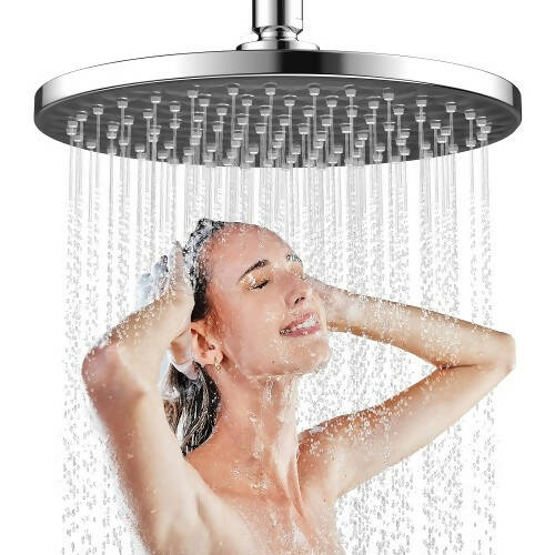 8 吋圓形淋浴噴頭、高壓雨淋噴頭、替換可調式淋浴噴頭
