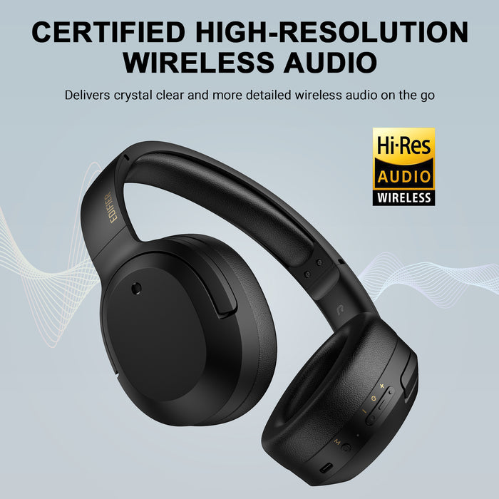 Edifier W820NB Plus Active Noise Cancelling Headphones, Black