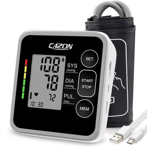 CAZON Blood Pressure Monitor - Upper Arm Blood Pressure Machine; Pulse Rate Monitoring Meter