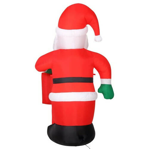 1.8M Inflatable Santa, Christmas Patio Decoration with Built in LED Lights for Indoor, Outdoor, Lawn, Christmas Decorations