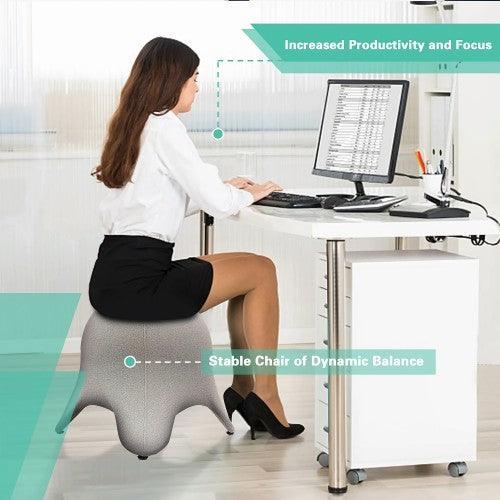 運動閃亮海星平衡球椅運動穩定性符合人體工程學椅子，帶滑蓋和辦公室氣泵;家居（55釐米）
