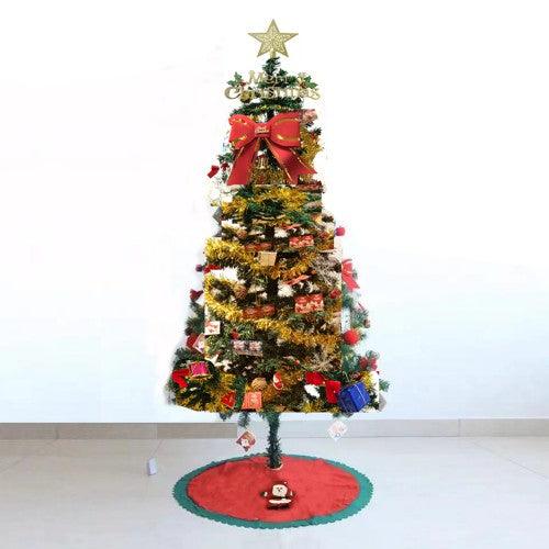 1.8M Fully Decorated ECO-Christmas Tree w/ LED Lights and Stand