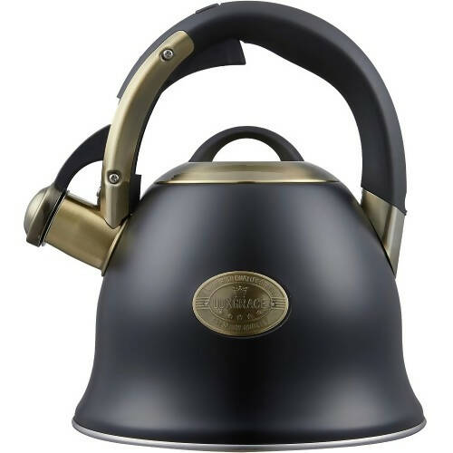 LUXGRACE 2.2 QT 茶壺，帶矽膠手柄的哨聲茶壺，不銹鋼爐灶 - T03