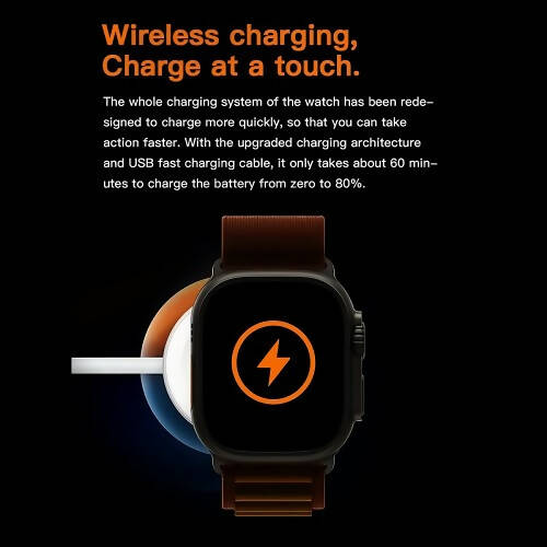 S8 智能手錶，帶 1.99 英寸顯示屏，健身追蹤器，心臟和血氧飽和度監測，運動模式，兼容 Android 和 iOS