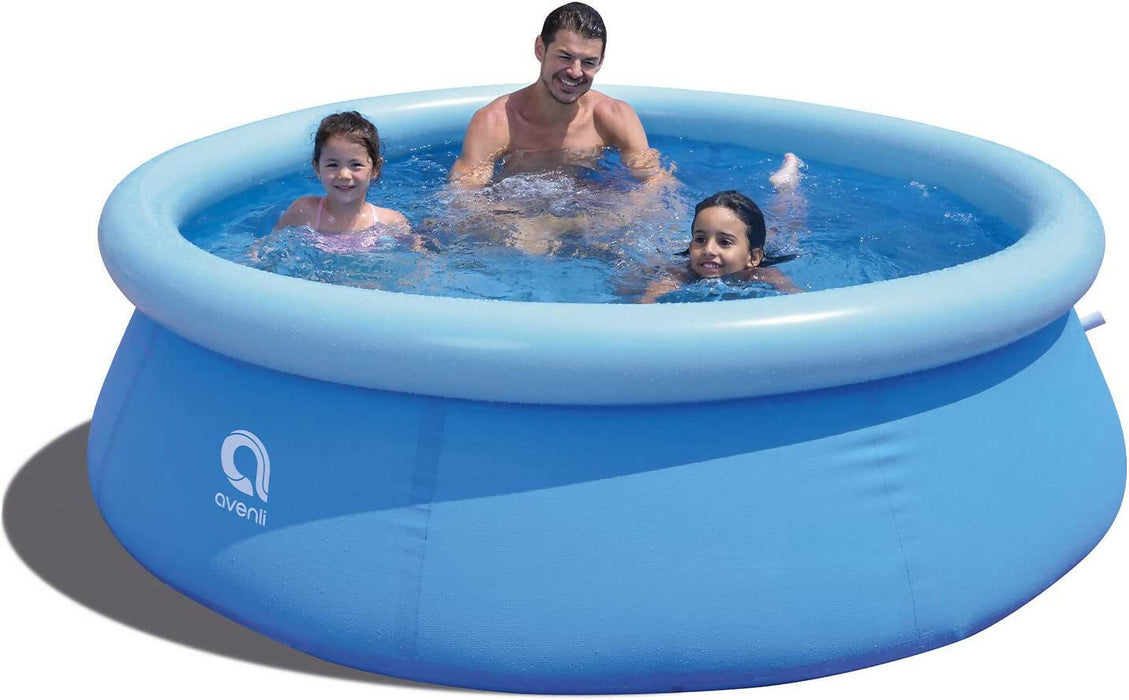 Avenli 8 英尺 x 25 英寸 2 至 3 人容量提示設置地上充氣室外後院游泳池