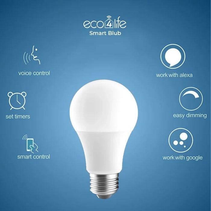 eco4life Smart Wi-Fi LED Light Bulb E26 - DBEQPW30