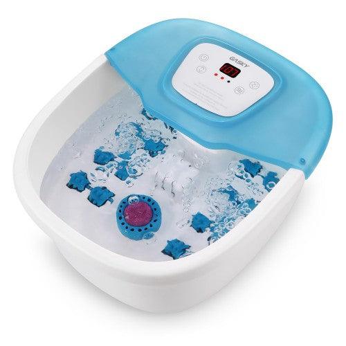 GASKY Foot Spa Bath Massager with Pedicure Grinding Stone, Heat, Bubbles ; Vibration, 16 Massage Rollers