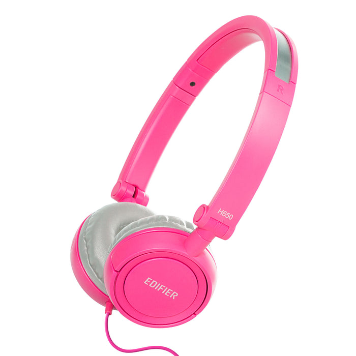 Edifier 漫步者 H650 頭戴式耳機-可折疊輕便耳機-粉色