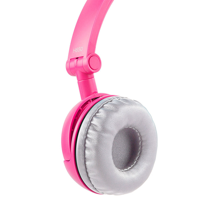 Edifier 漫步者 H650 頭戴式耳機-可折疊輕便耳機-粉色
