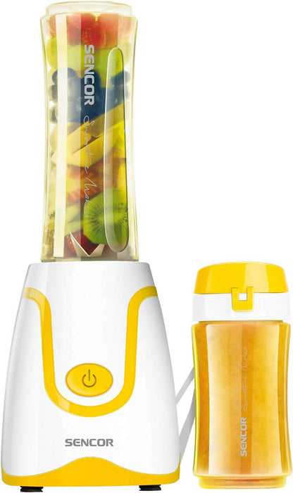 Sencor SBL2206YL 300W 冰沙攪拌機，附 2 個抗衝擊不含 BPA 瓶，黃色