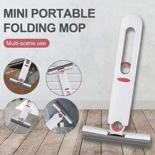 Mini Portable Handheld Squeeze Mop, Kitchen Car Cleaning Brush Desk Glass Window Cleaner