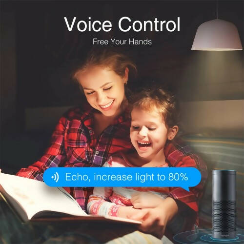 GOSUND 智能 WiFi 燈開關 2.4GHz 智能調光器，帶應用程序控制、語音控制 Alexa 和 Google Home 兼容，指尖亮度調節（2 件裝）