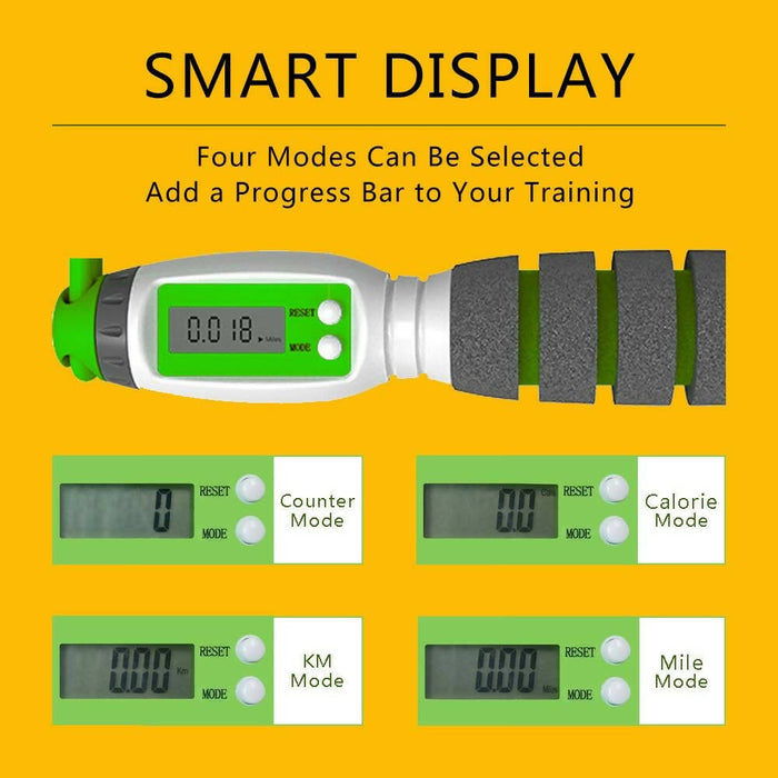 Sitar Rope Count SPEED ROPE Digital Counting Cordless Jump Rope Set - Green — singclub