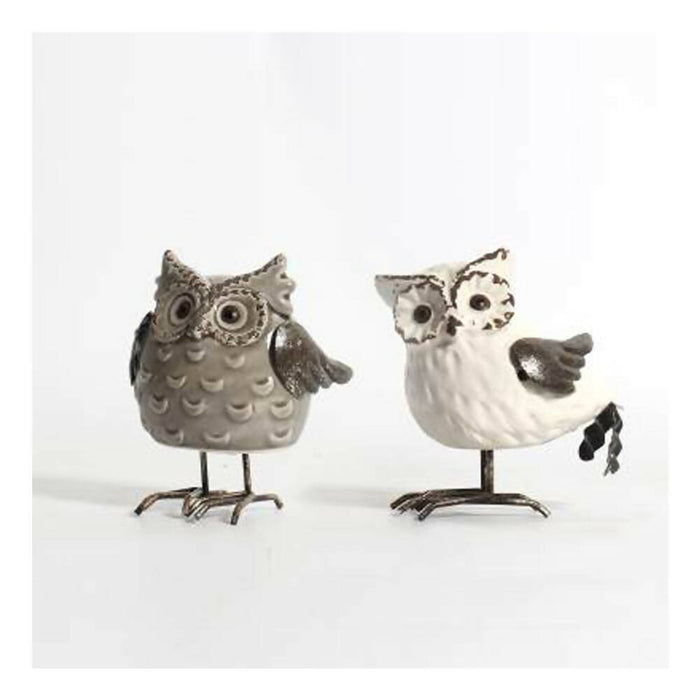 2 件套可愛陶瓷貓頭鷹餐桌裝飾