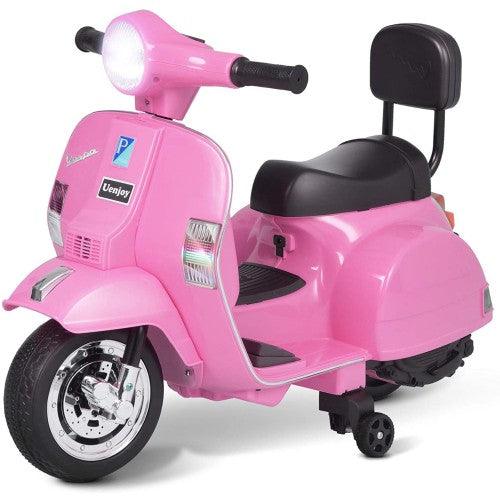 UENJOY PX150 6V Kids Ride Motorcycle (Vespa Edition Pink, Blue , White, Black)