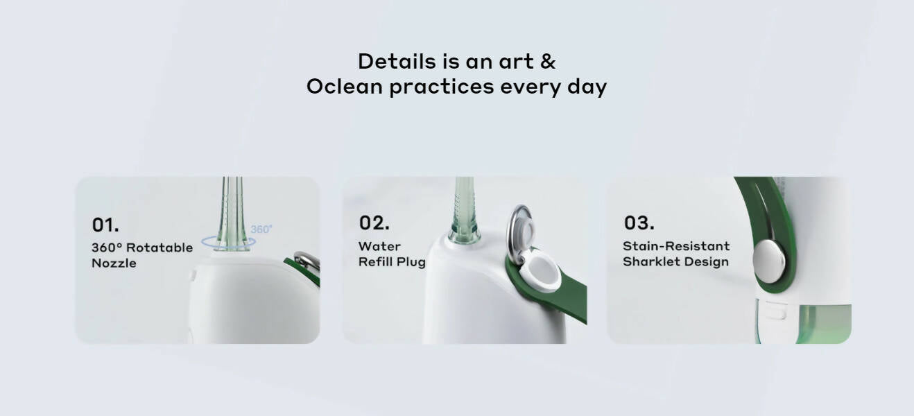 小米有品 Oclean 攜帶式衝牙器W10 綠/粉