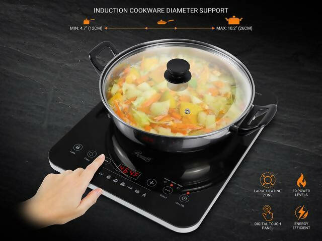 Rosewill 1800W Portable Induction Cooktop with Stainless Steel Pot