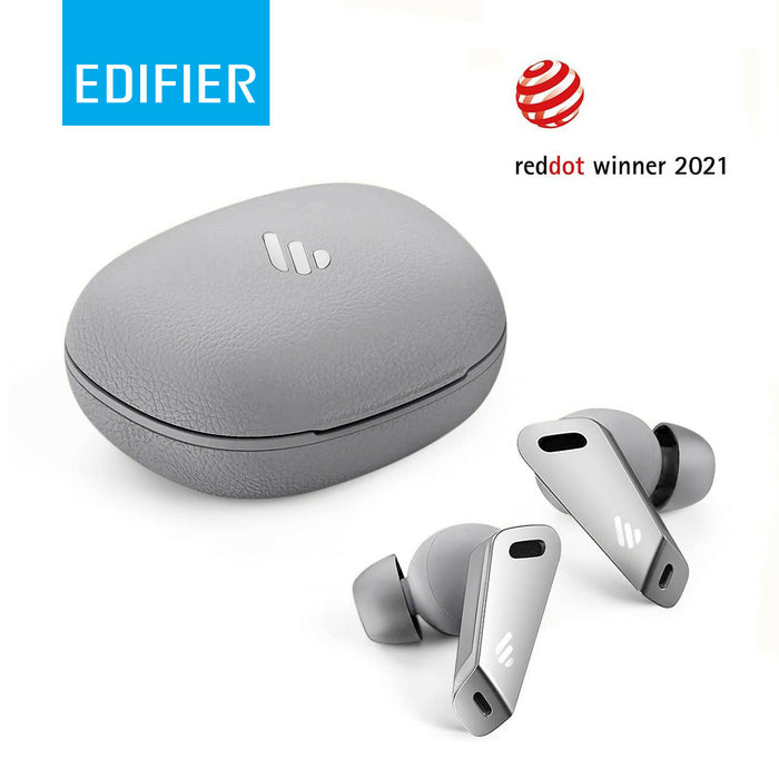 Edifier NB2 Pro 真無線耳塞 - 6 個麥克風 - 混合主動降噪 - 藍牙 5.0 無線耳機 - 32 小時播放時間 - USB-C - 應用程序控制 - 灰色