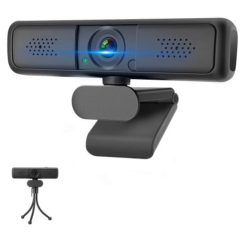 2K Webcam with Microphone with Privacy Cover and Tripod