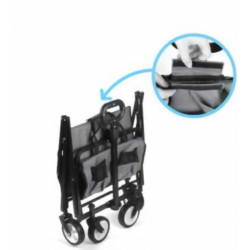 INTEXCA Mini Foldable Multi-Function Wagon for Shopping, Travel - Grey