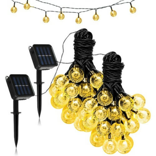 Solar Globe String Lights (21FT 30 LED) x 2 Sets