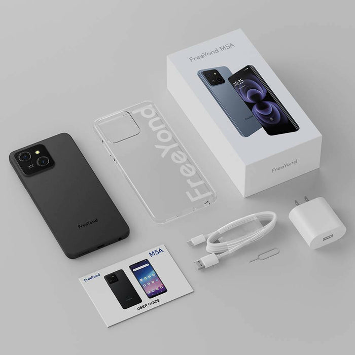 FreeYond M5A Smartphone, FHD+6.6" Dsiplay, 256G-Blue/Black-Unlocked