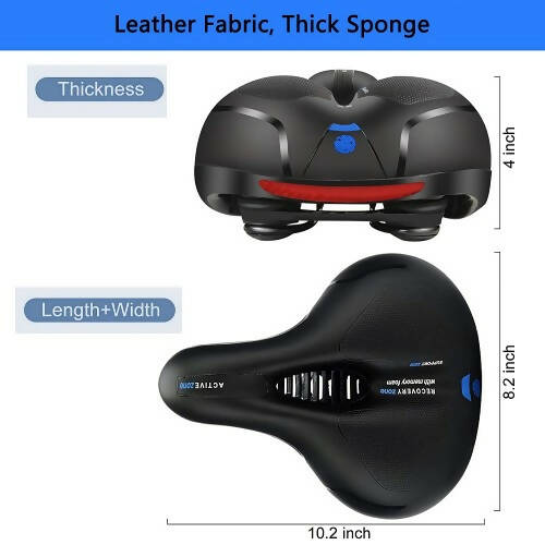 Universal Bicycle Seat Cushion with Waterproof Memory Foam Padded Leather
