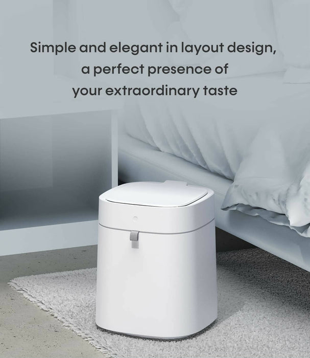 TOWNEW T Air X 智能垃圾桶，3.5 加侖自動垃圾桶，附自密封和動作啟動功能，可充電垃圾桶適用於廚房浴室臥室，白色