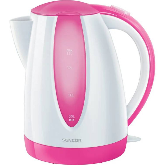 Sencor SWK1818RS 1.8L Electric Kettle with Power Cord Storage Base and Automatic Shut Off, Pink