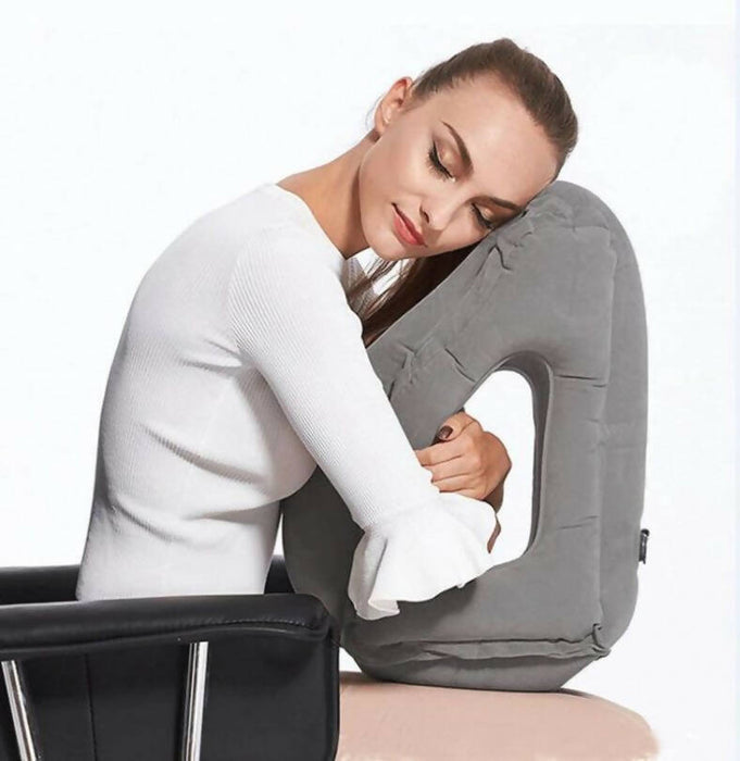 VGI Inflatable Air Cushion Travel Pillow - Grey