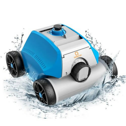 泳池清潔機器人，雙吸式無線自動泳池清潔機，可充電電池，IPX8 防水
