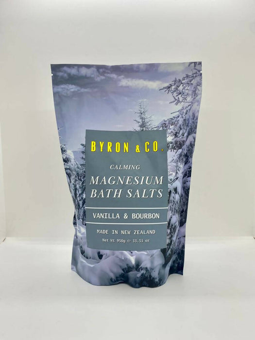 Byron & Co. Magnesium Bath Salts Calming Vanilla & Bourbon 33.51 Oz Pouch