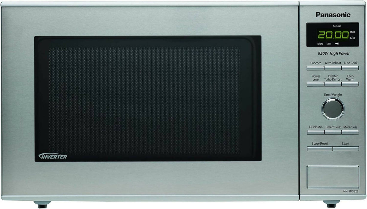Panasonic NNSD382S Compact 0.8 cft. 950W Inverter Technology Microwave Oven, Stainless Steel
