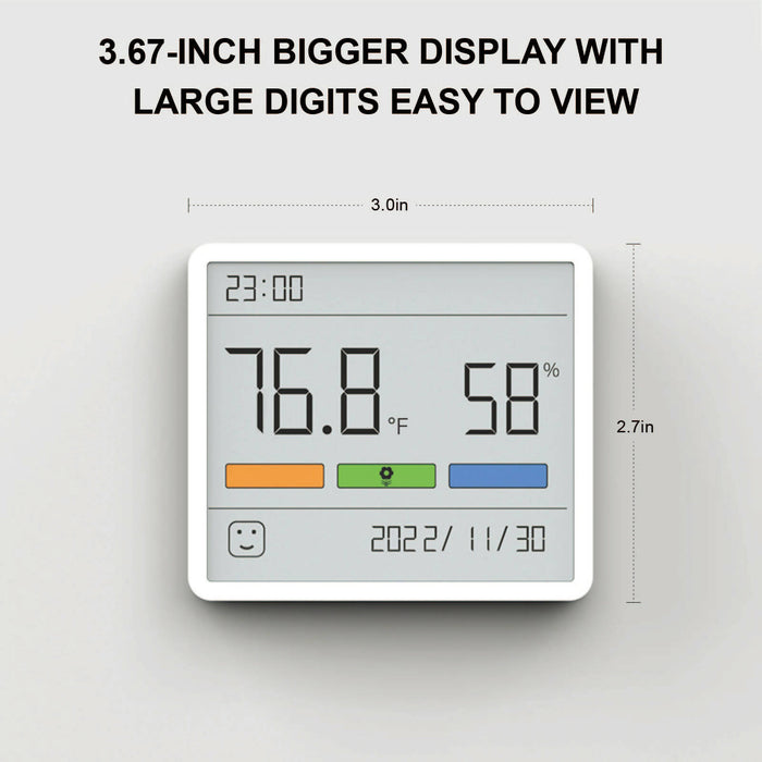 ATuMan 室內溫度計濕度計，附大數字日期時鐘