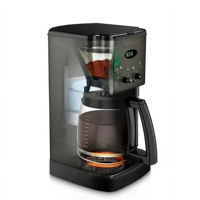Cuisinart DCC-1220BK 12 杯可編程咖啡機，不銹鋼黑色 - 翻新