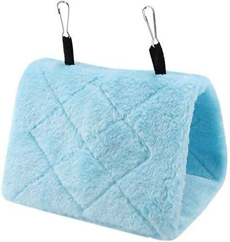SingHome - 溫暖柔軟懸掛珊瑚絨鳥帳篷 (淺藍色)