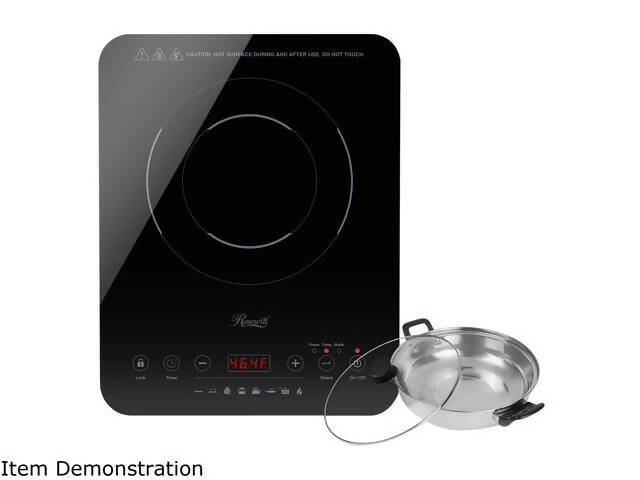 Rosewill 1800W Portable Induction Cooktop with Stainless Steel Pot