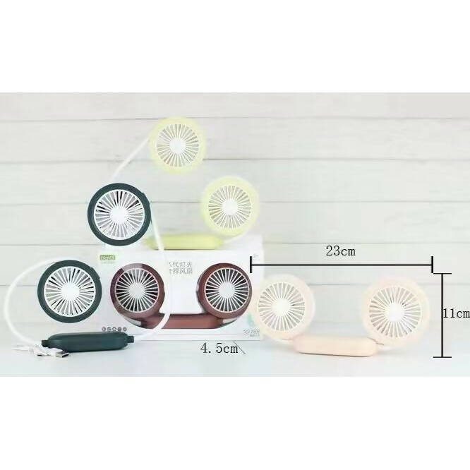 DianDi SQ2207 Neck Rechargeable Extendable Fan with LED 掛頸運動風扇 x 2