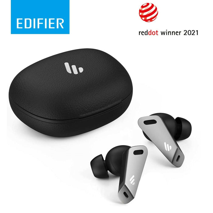 Edifier NB2 Pro 真無線耳塞 - 6 個麥克風 - 混合主動降噪 - 藍牙 5.0 無線耳機 - 32 小時播放時間 - USB-C - 應用程序控制 - 黑色