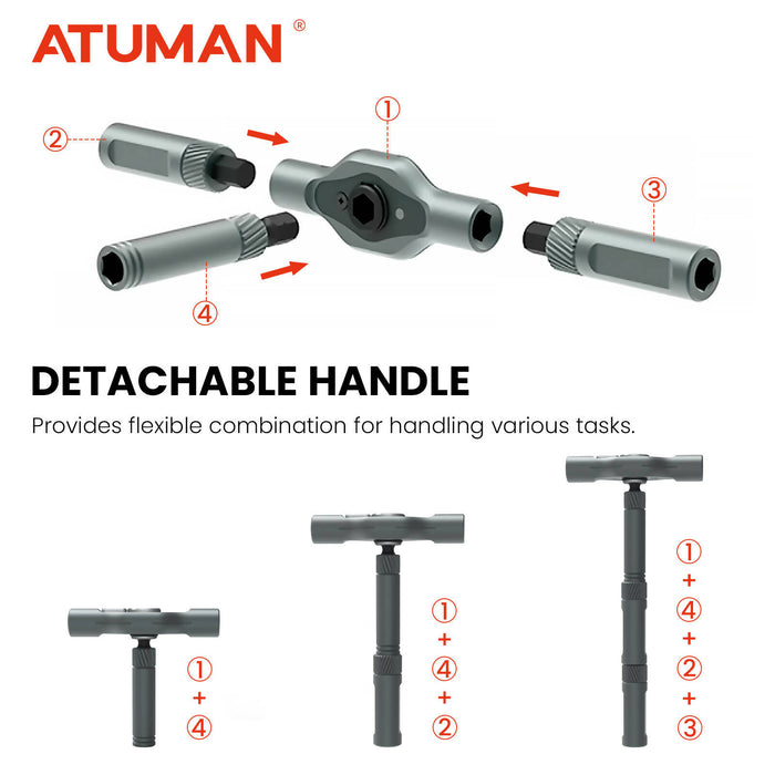 ATuMan 24 in 1 Magnetic Precision Ratchet Screwdriver Set