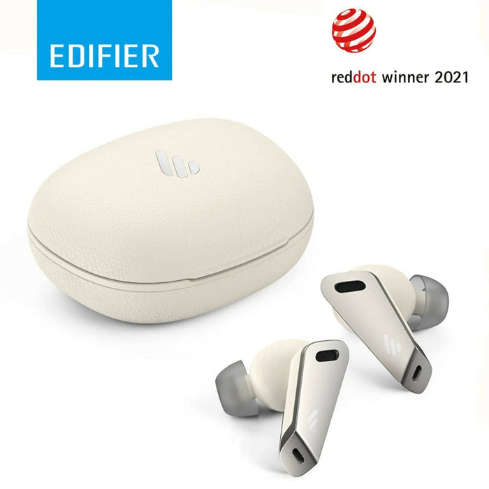 Edifier NB2 Pro True Wireless Earbuds - 6 Mics - Hybrid Active Noise Cancelling - Bluetooth 5.0 Wireless Earphone - 32H Play Time - USB-C - App Control- Ivory